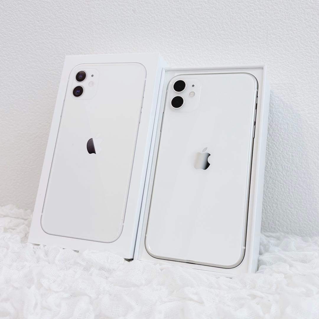 iPhone11 本体 99% ホワイト 64GB SIMフリー - メルカリ