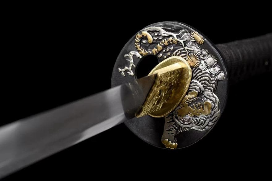 【銀虎兎】 日本刀 模造刀 居合刀 武士道 武蔵 鑑賞用 手鍛造打