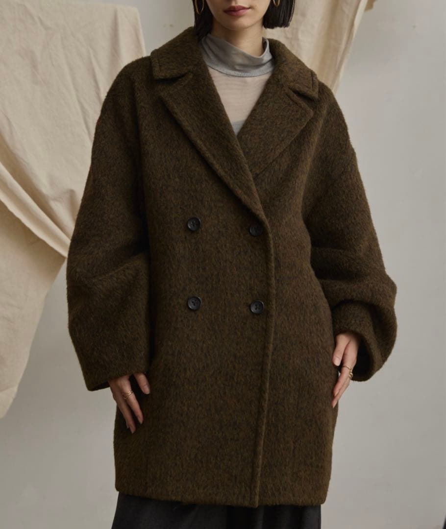 Happy John ウールブレンドシャギーコクーンPコート - メルカリ