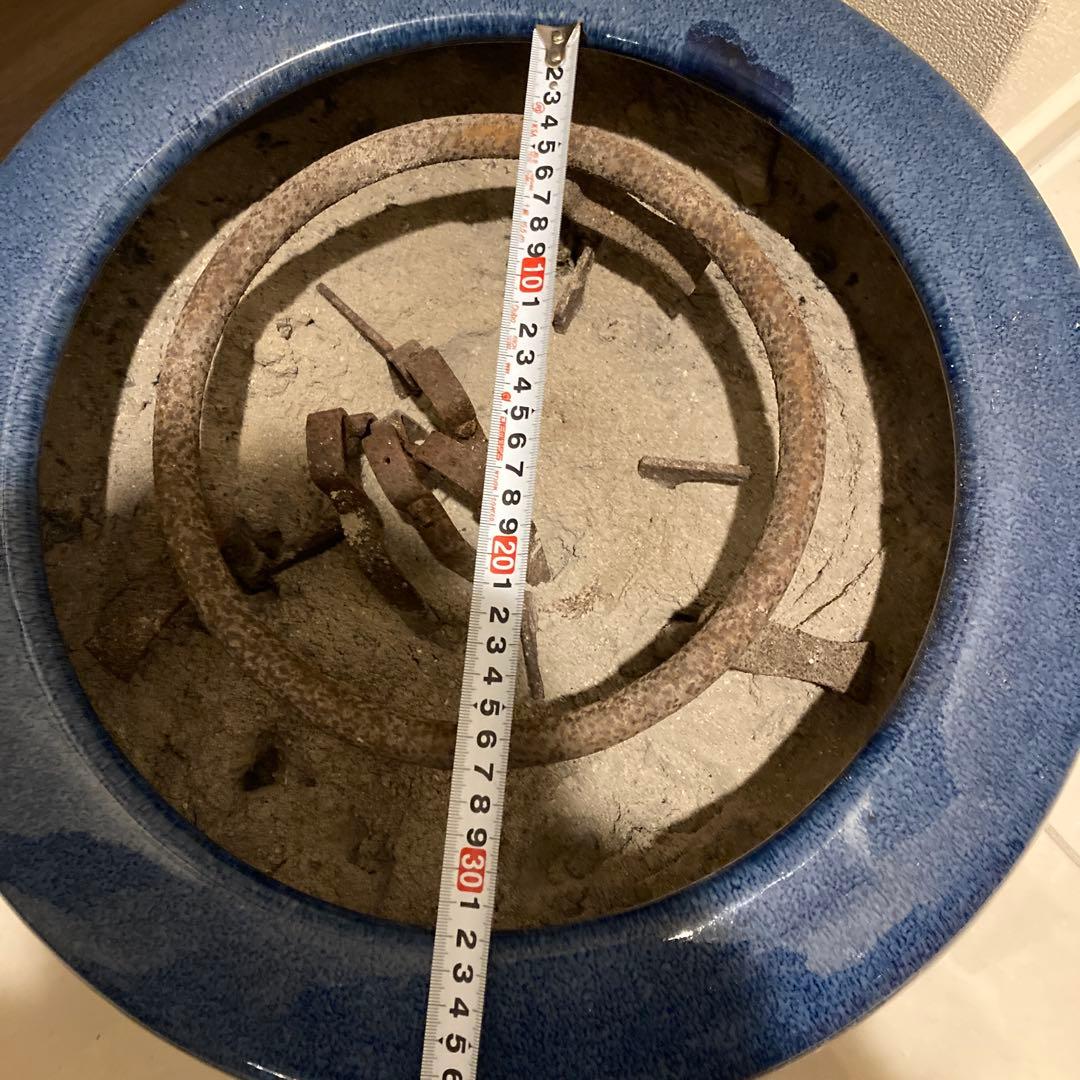 火鉢 五徳 蓋つき 大型 直径43センチ 昭和アンティーク