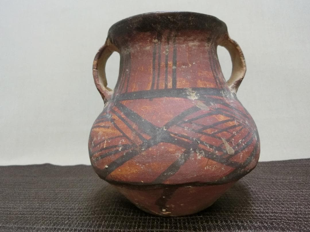 飾って！【アンダーソン　二耳壺　小壺　容器　色彩】★土器　歴史資料　鑑賞オブジェ 飾って！【アンダーソン 二耳壺 小壺 容器 色彩】☆土器 歴史資料 鑑賞