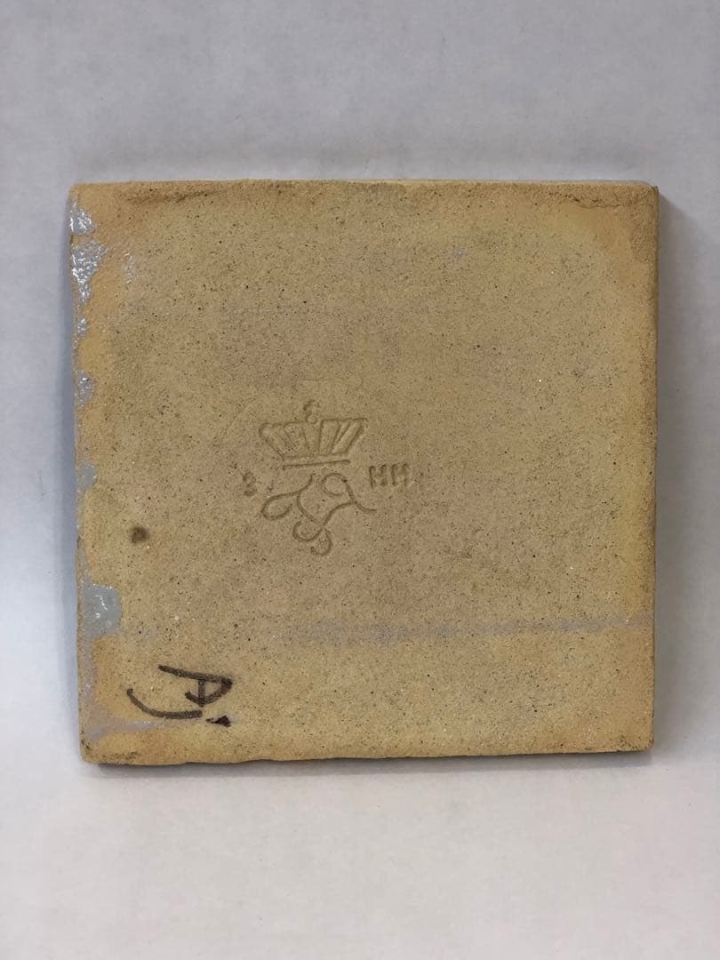 17世紀 オランダ 絵柄デルフトタイル 花鳥図 タイル 17世紀 オランダ