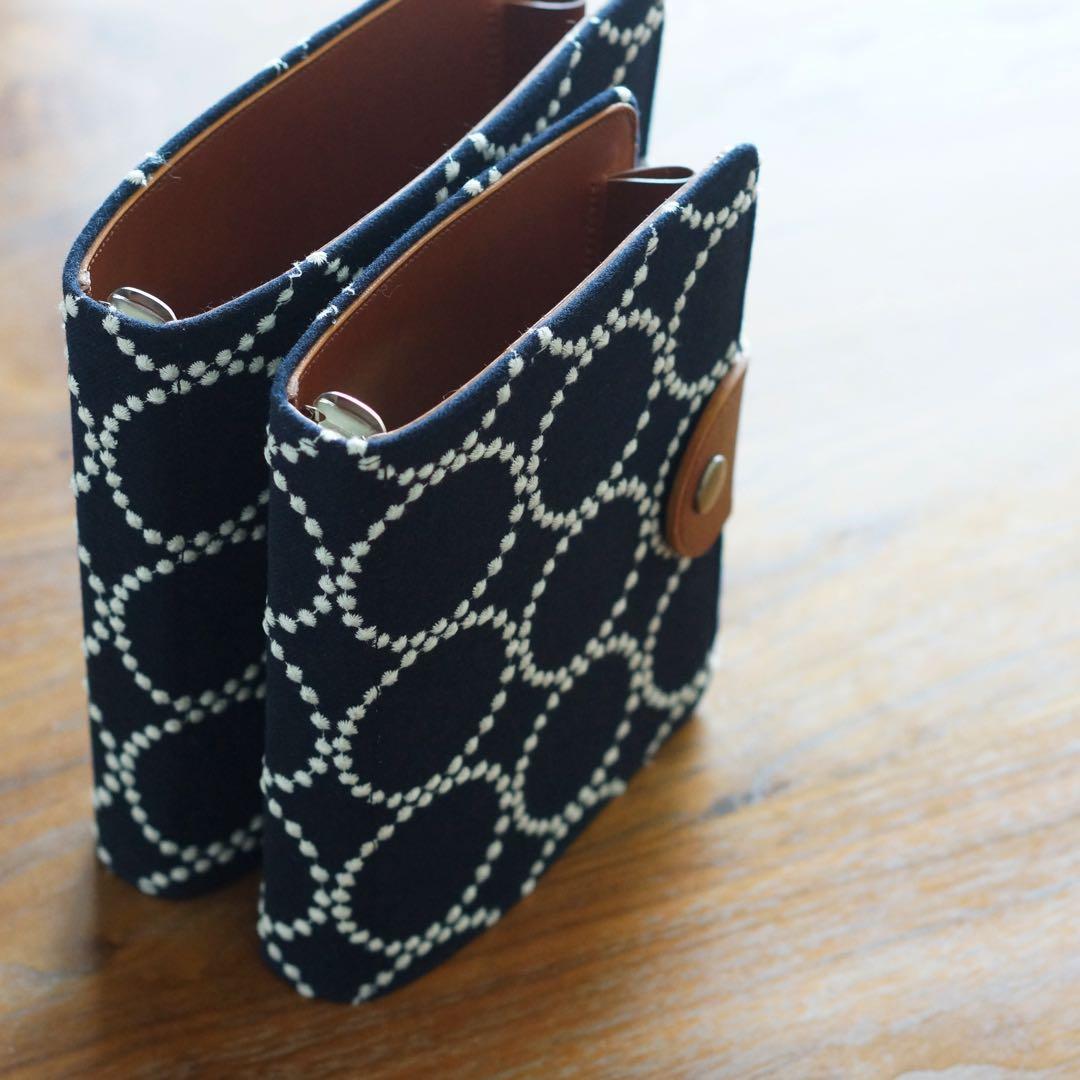 ミナペルホネン　タンバリンdopブラック　バイブルサイズシステム手帳