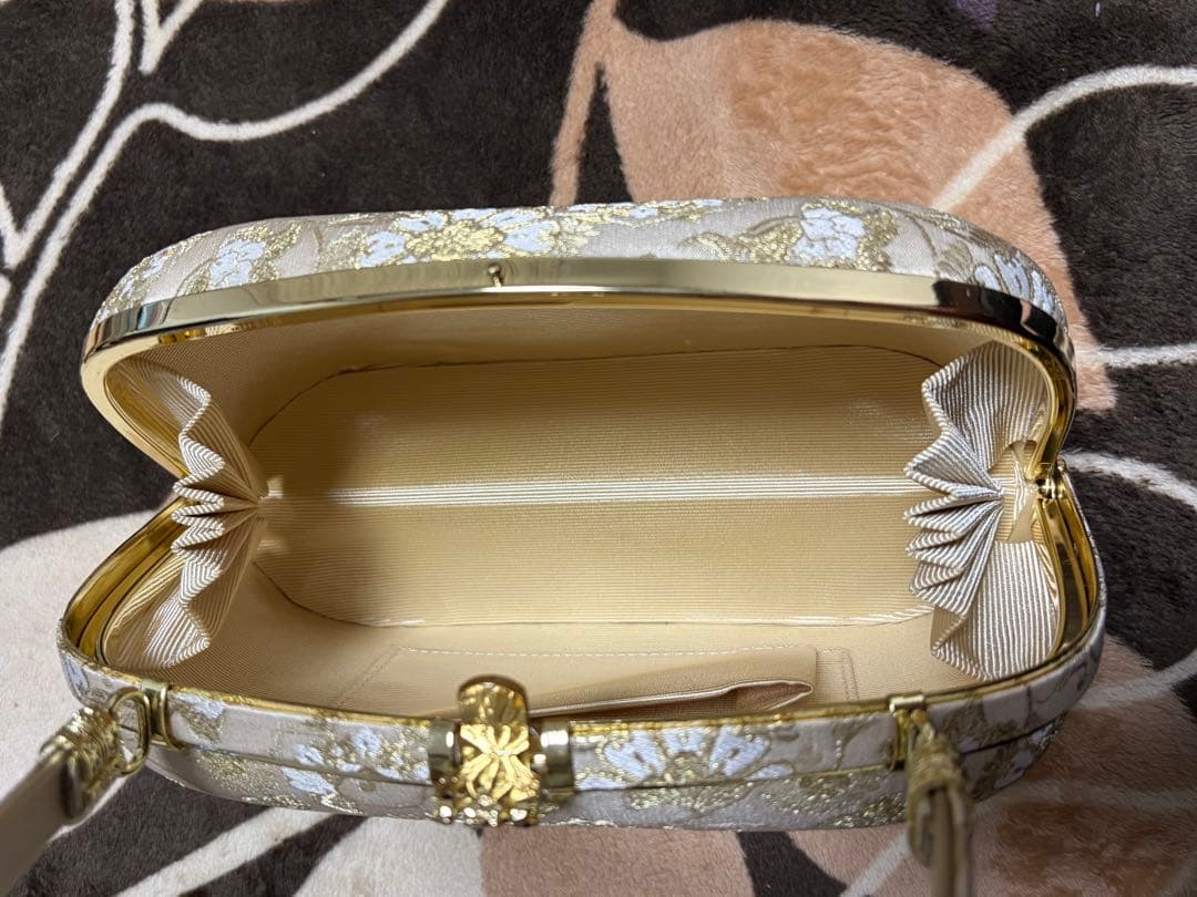 【極美品】西織　NISHIORI高級 唐草文様 バック ゴールド　WK1-G
