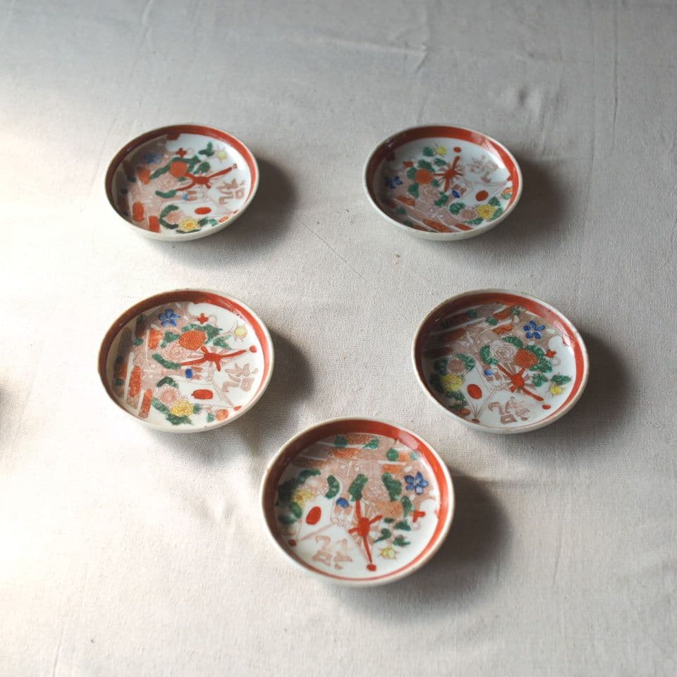 陶器皿 セット 古道具 アンティーク 赤絵 軍隊 - メルカリ