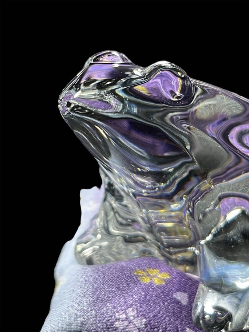 バカラBaccaratクリスタルカエル置物ペーパーウエイトガラス細工
