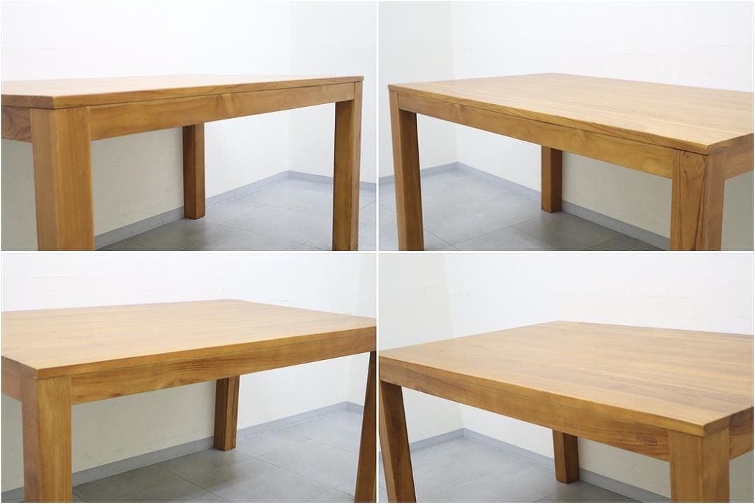 スキャンティーク LOIS ダイニングテーブル 天然木 チーク材 無垢材