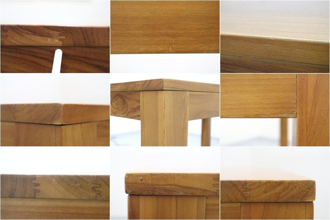 スキャンティーク LOIS ダイニングテーブル 天然木 チーク材 無垢材