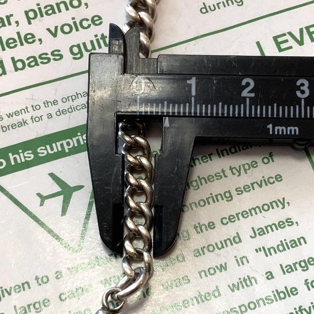 アルバートチェーン スマホチェーン　ウォレットチェーン 英国 アンティーク 銀