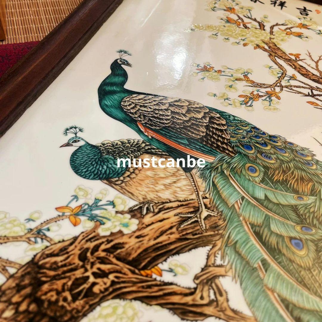 景徳鎮 陶板画 客間 玄関 茶室 掛画 装飾品 工芸品 美術品 置物 - メルカリ