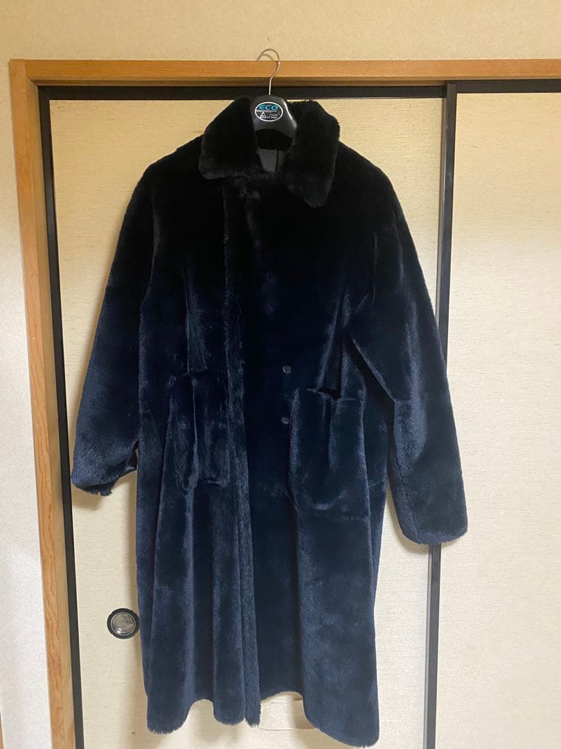 ブラック ファーロングコート