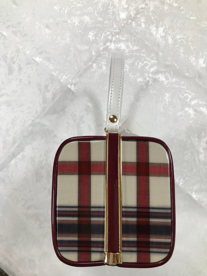 レース装飾草履とバッグセット　白×赤