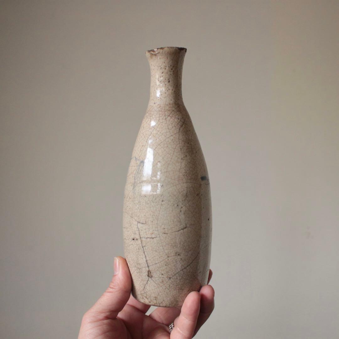 陶胎染付 太白手 徳利 酒器 古美術 古道具 アンティーク