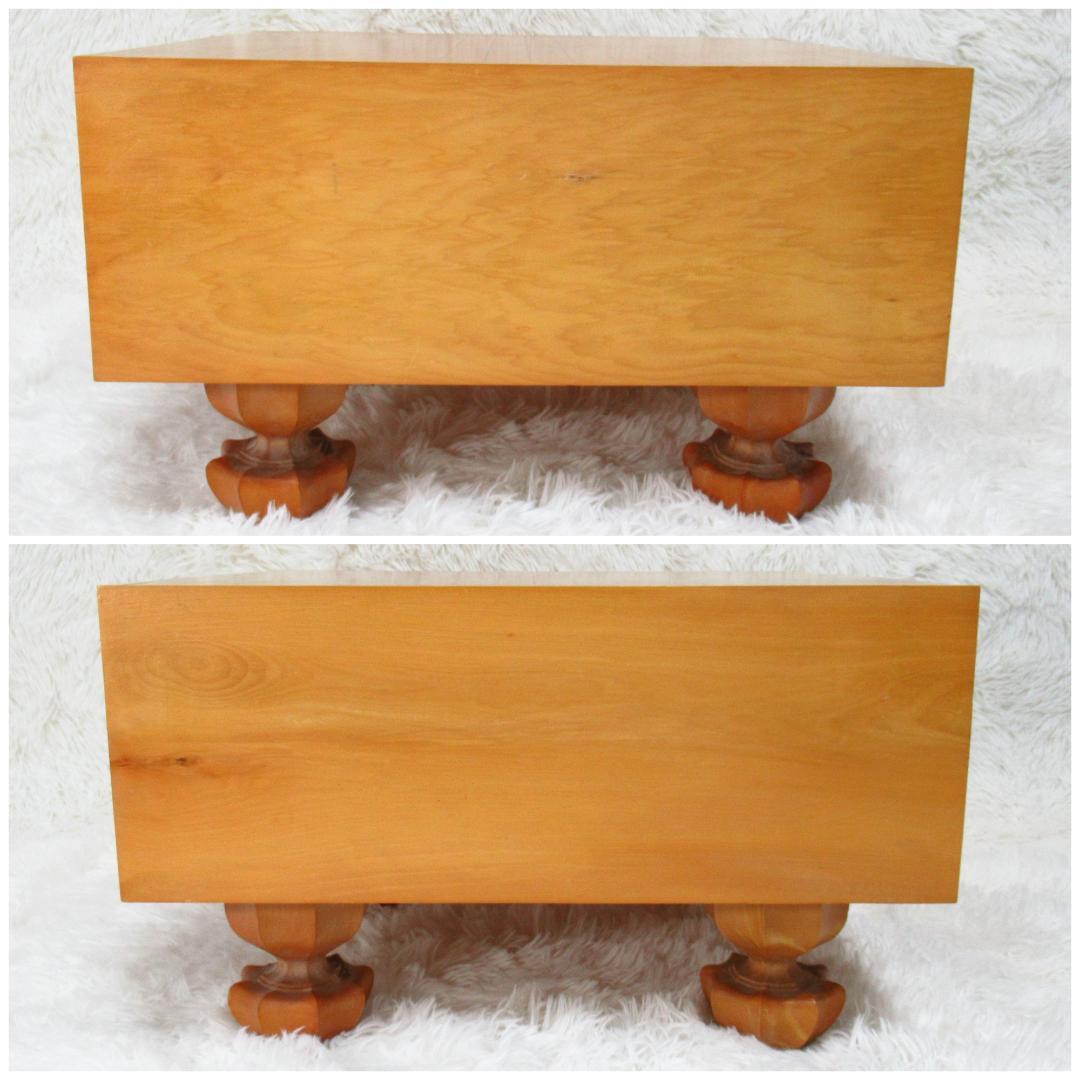 高級囲碁盤 本榧 天地柾目 ヘソ・脚付き 「厚み 約16.5cm」5.5寸