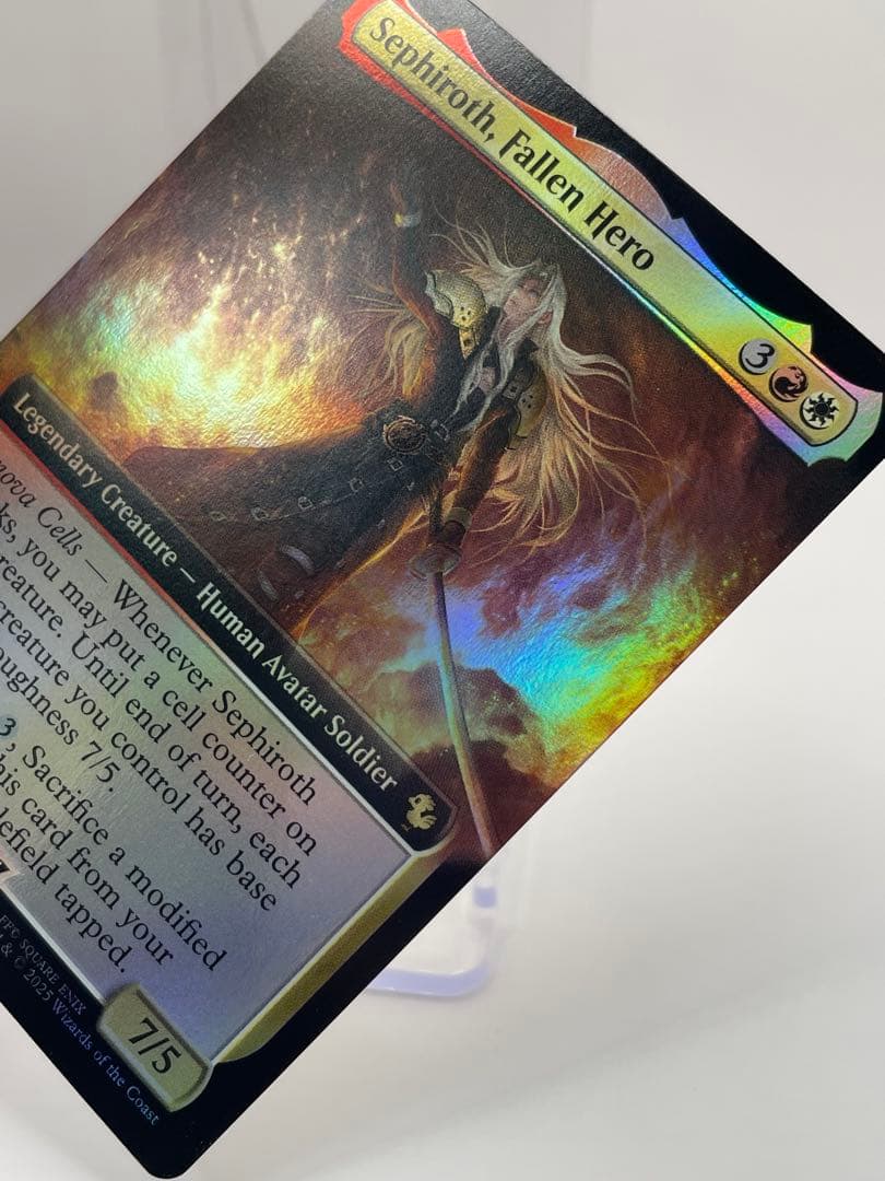 mtg 堕ちた英雄、セフィロス 英語 拡張FOIL FF 堕ちた英雄セフィロス