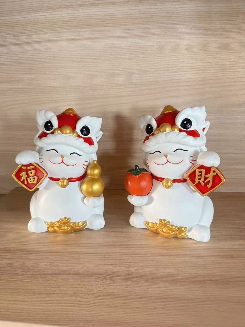 招き猫 置物 2体セット