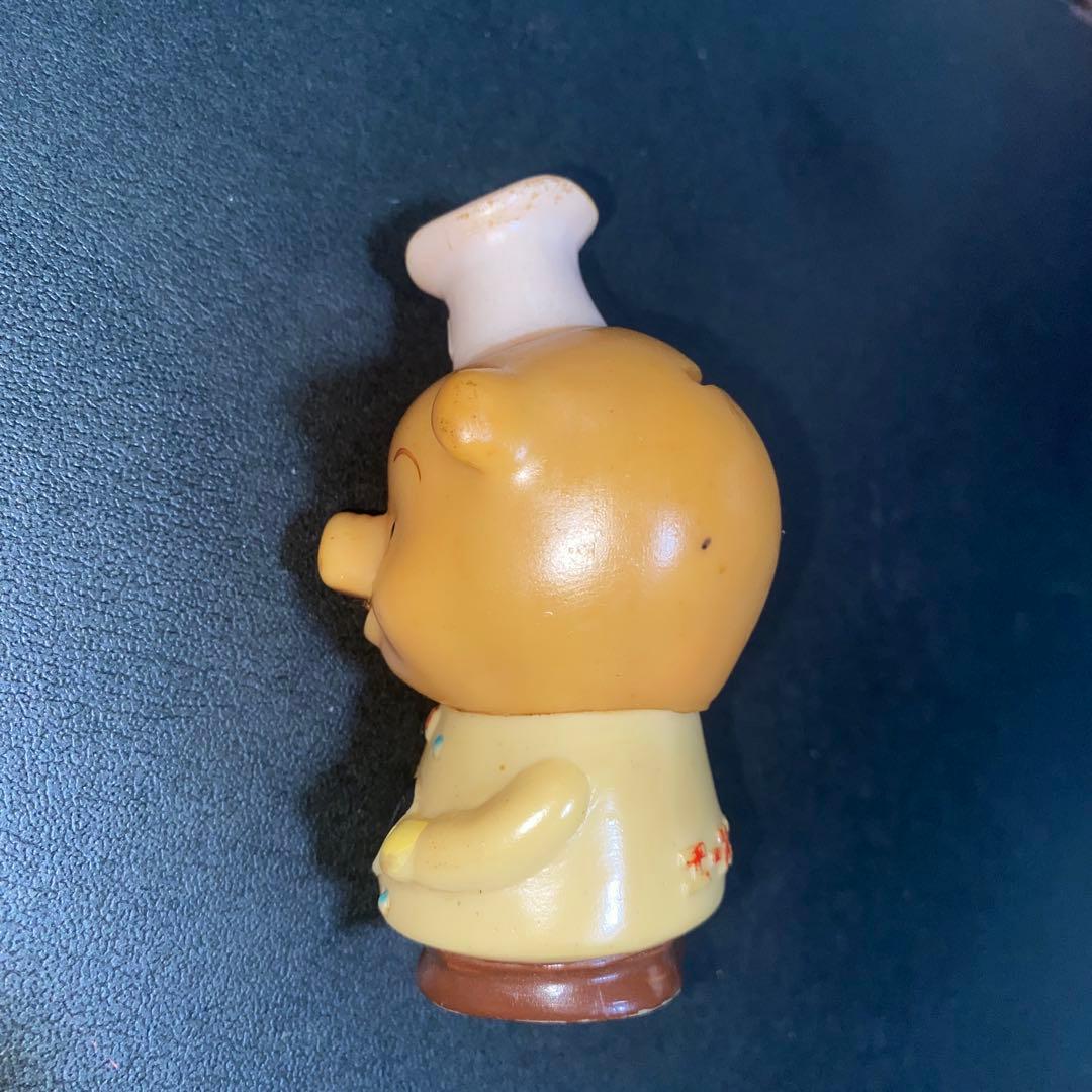 昭和レトロ】初代エースコック ブタ 貯金箱 ソフビ 年代物 企業 白い鼻