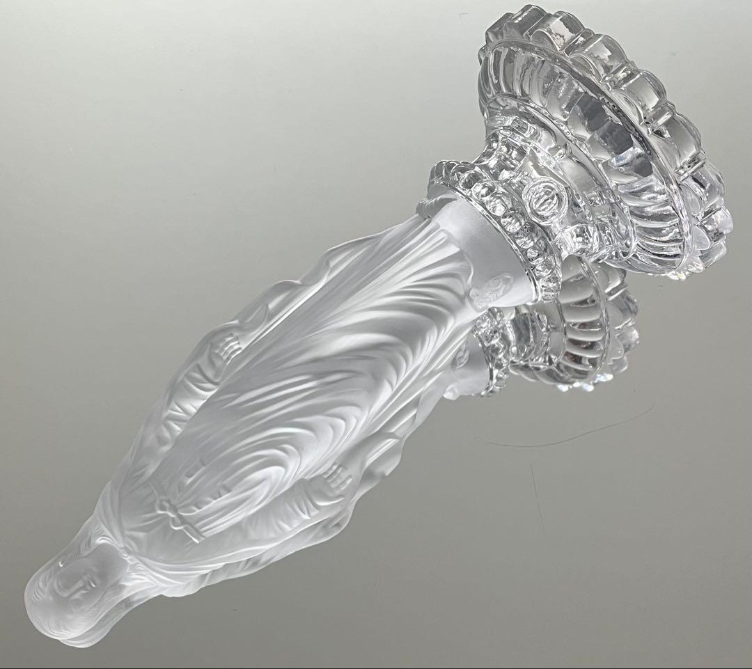 Baccarat バカラ/ ※珍品「マリアと蛇」 フロストガラス 大型作品