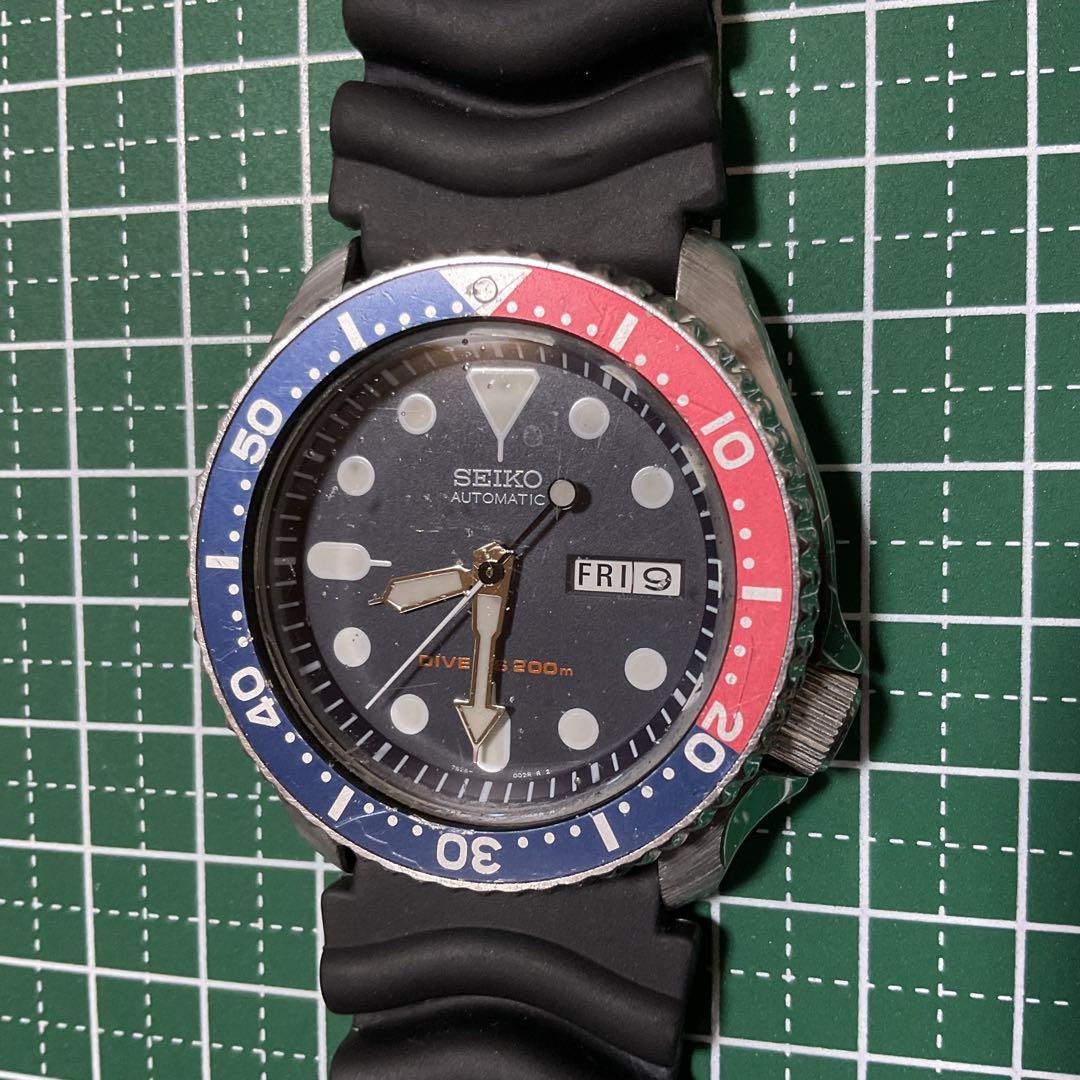 SEIKO 腕時計 SKX009 ダイバー200m 自動巻き