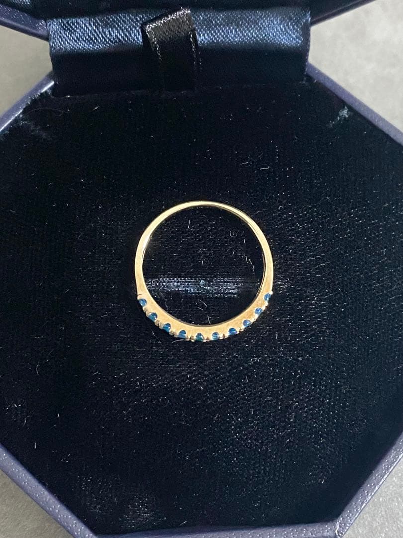 アパタイト K10 ゴールド ハーフエタニティリング 10K 10金 日本製