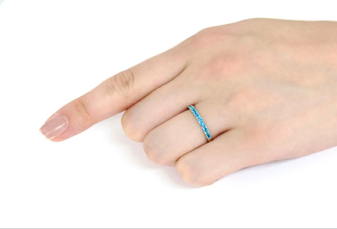 アパタイト K10 ゴールド ハーフエタニティリング 10K 10金 日本製