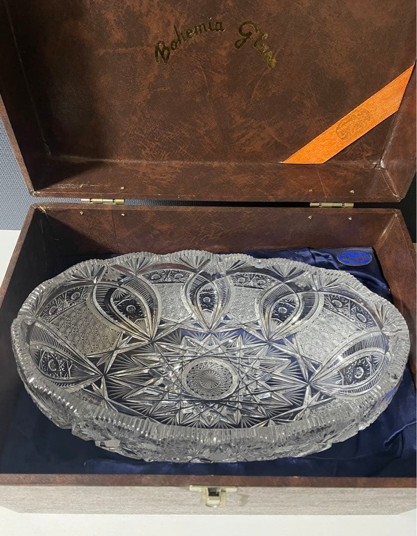 BOHEMIA ボヘミアクリスタルチェコプレート皿500PKフルーツ