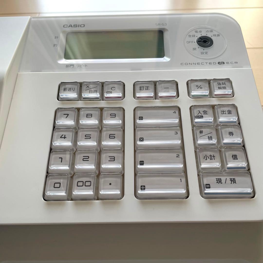 新品未使用】カシオ 電子レジスター SR-G3-WE カシオレジスター SR-G3