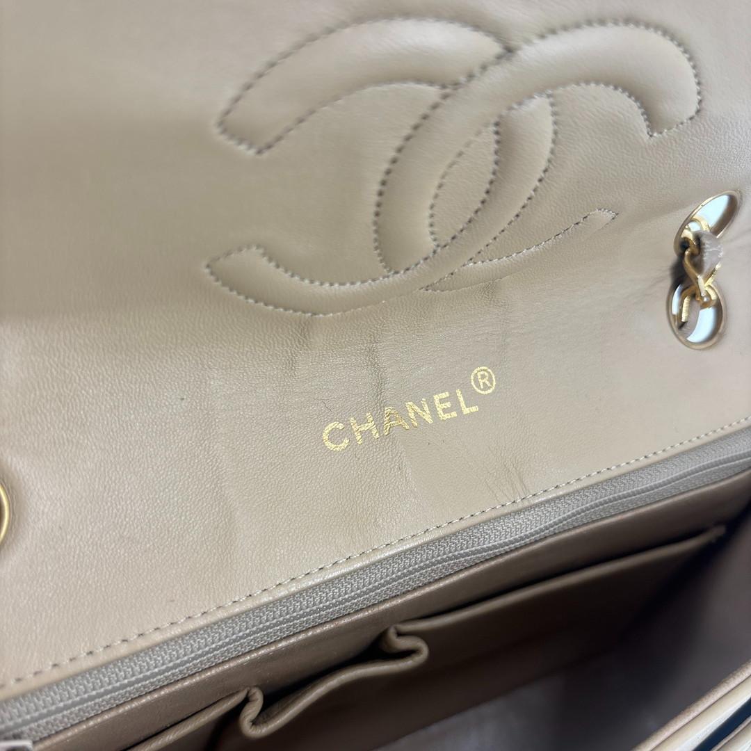 極美品 シャネル マトラッセ バイカラー ベージュ ショルダーバッグ レディース