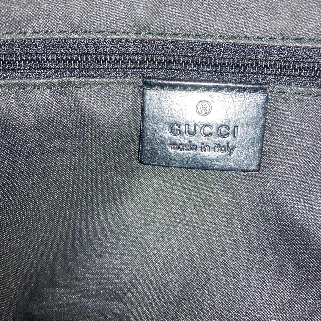 GUCCI グッチ　ワンショルダーバッグ　GGキャンバス　ハンドバッグ　黒