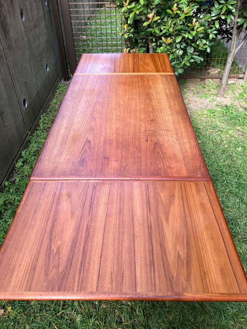 北欧 ビンテージ デンマーク チークエクステンションダイニングテーブル