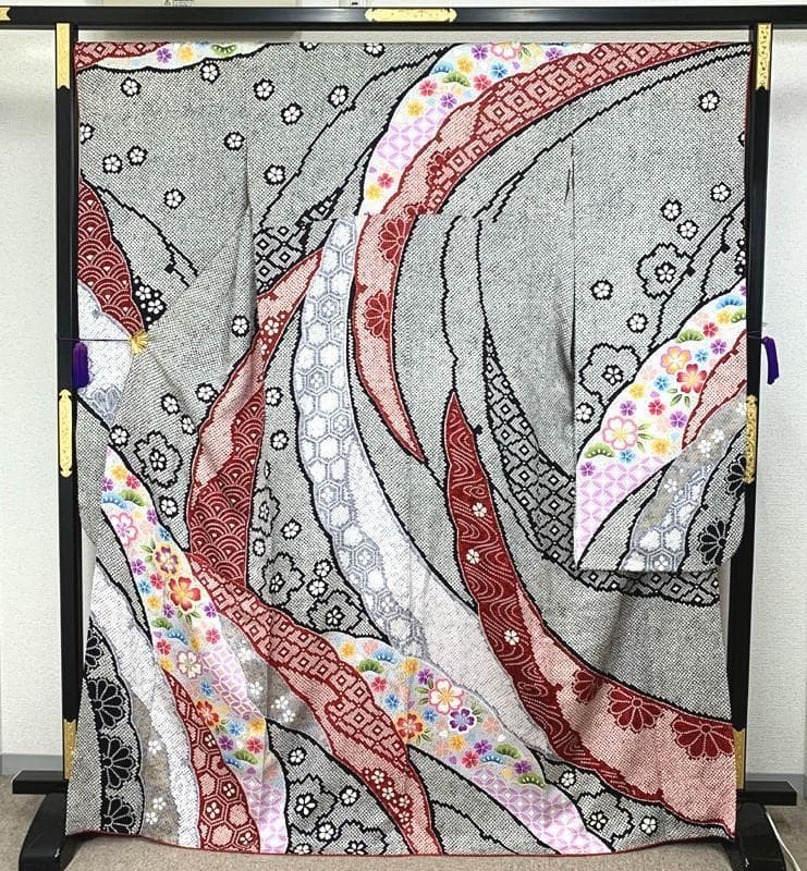 403z9.小物類〇高身長な方にも 振袖 総絞り風 成人式