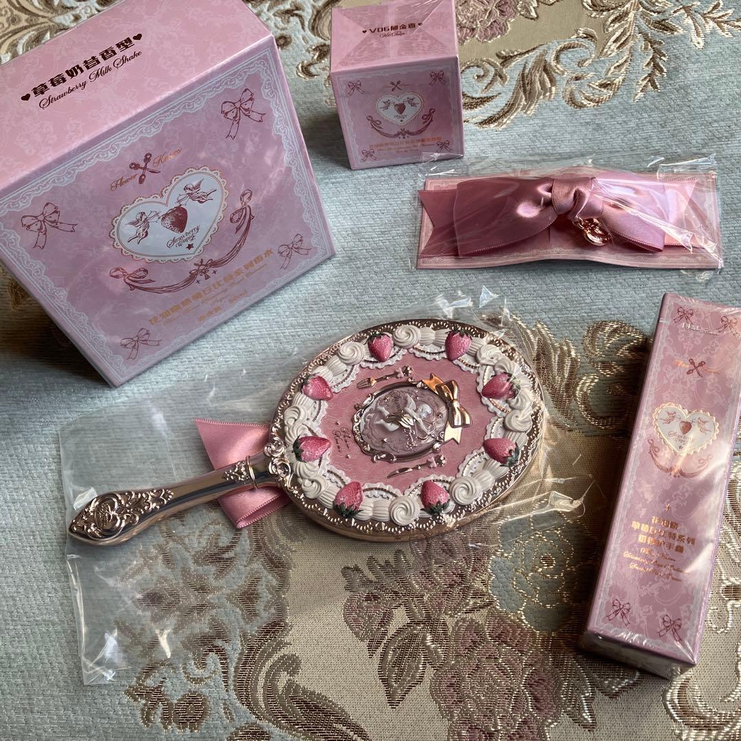 フラワーノーズ　ストロベリーキューピッド　ピンク色5点セット