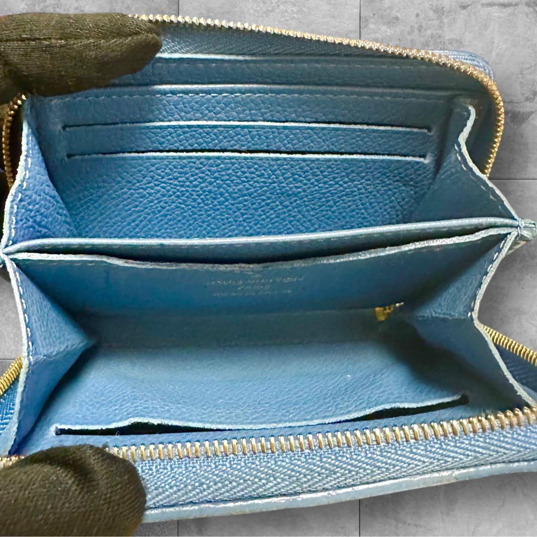 希少美品❣️ LV ルイヴィトン ジッピー ケース モノグラム ブルージーン