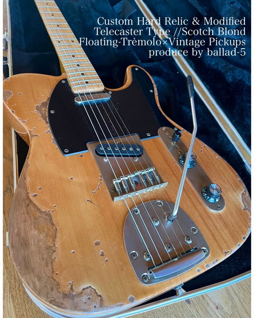 ハードレリックテレキャスタータイプ/フローティングトレモロ×アルニコ