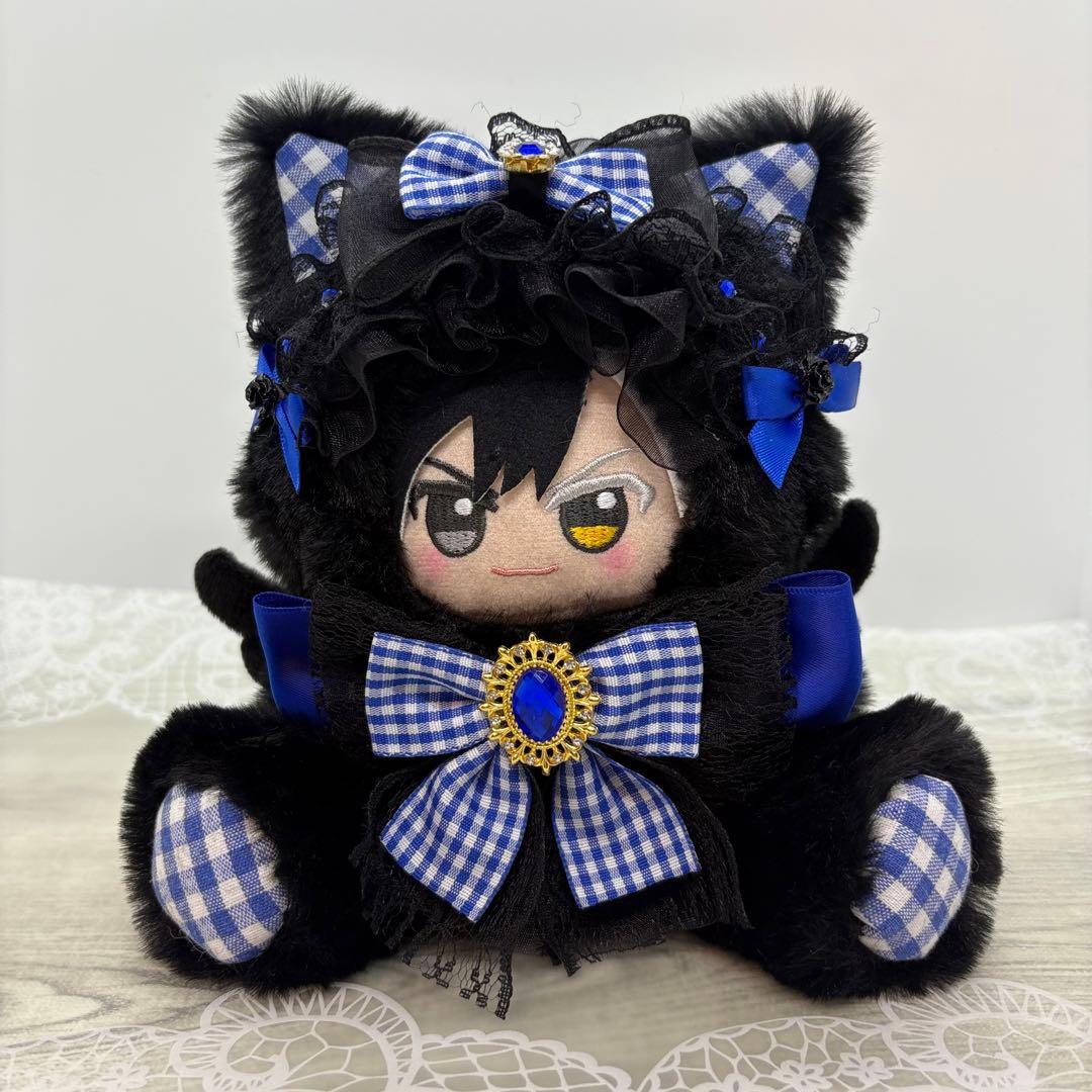 オーダー受付中】全面裏地付き ぬい服 着ぐるみ おすわりねこちゃん