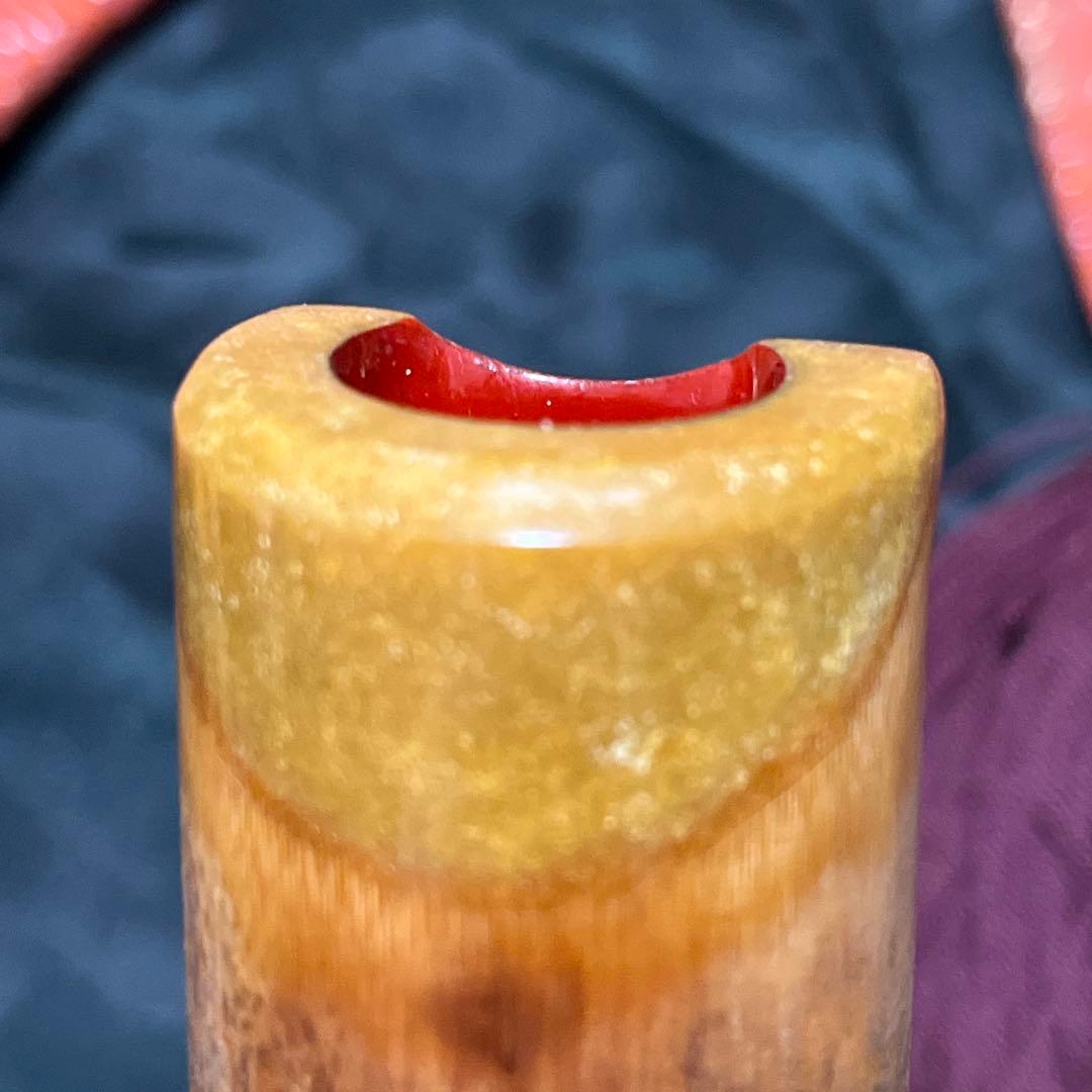 尺八 都山流 精華 1尺8寸管 中継ぎ籐巻き銀三線