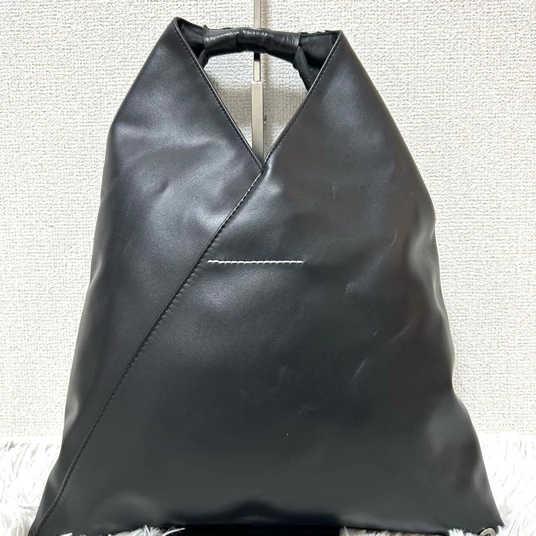 【極美品✨人気商品/ジャパニーズトート】メゾンマルジェラ　ハンドバッグ　ブラック