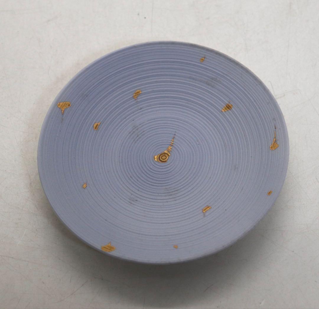 坂田甚内作　箔押小皿7点　菓子器　茶道具　送料込み250822