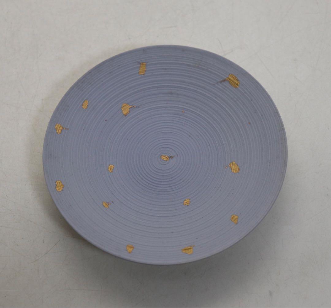 坂田甚内作　箔押小皿7点　菓子器　茶道具　送料込み250822