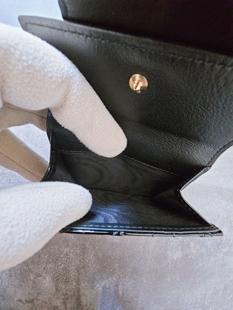 【美品】Lady Dior Lotus クリスチャンディオールミニウォレット