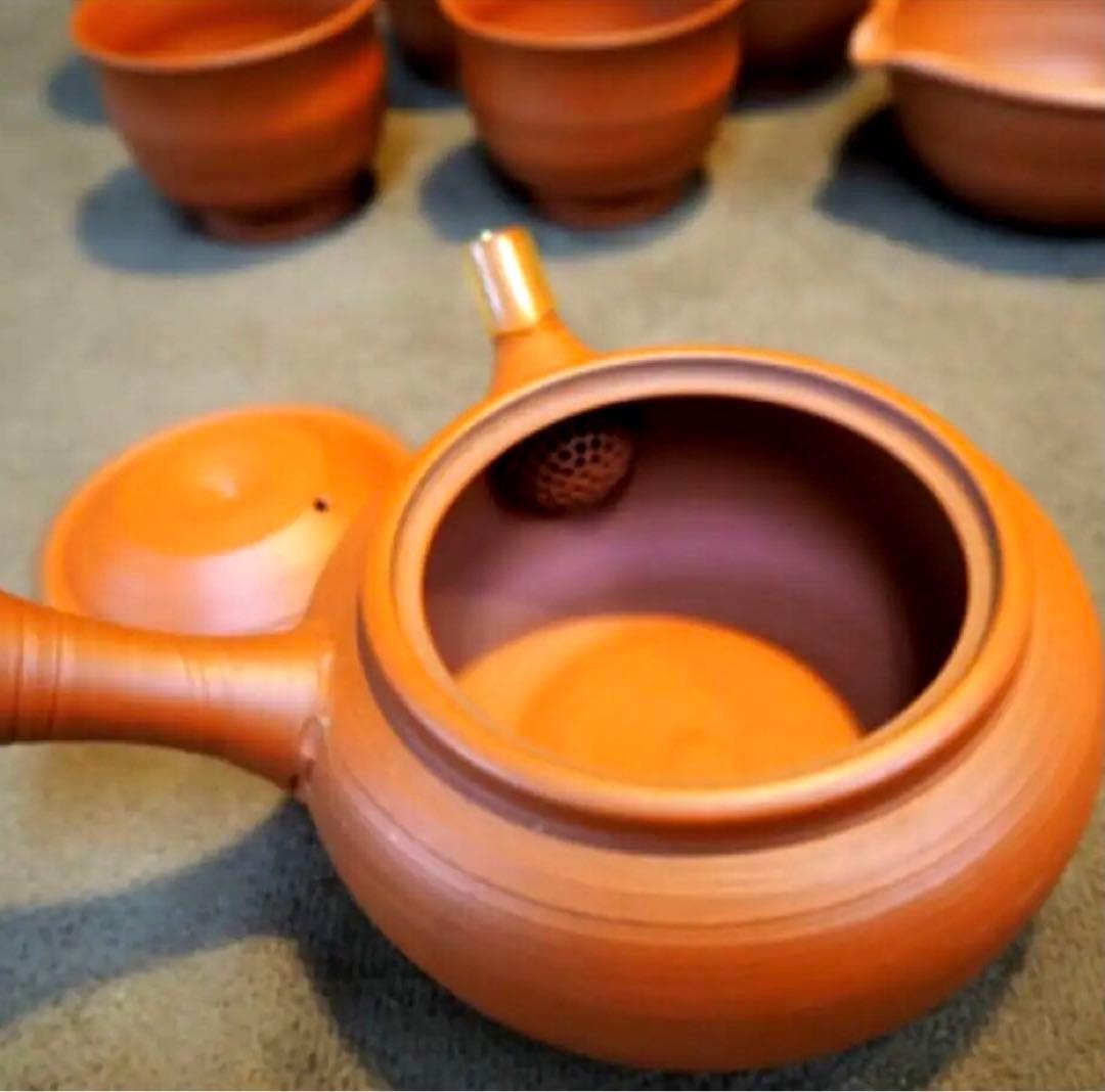 村越 風月 常滑名工 村越風月 横手 湯呑 さまし 朱泥 急須 茶注 煎茶