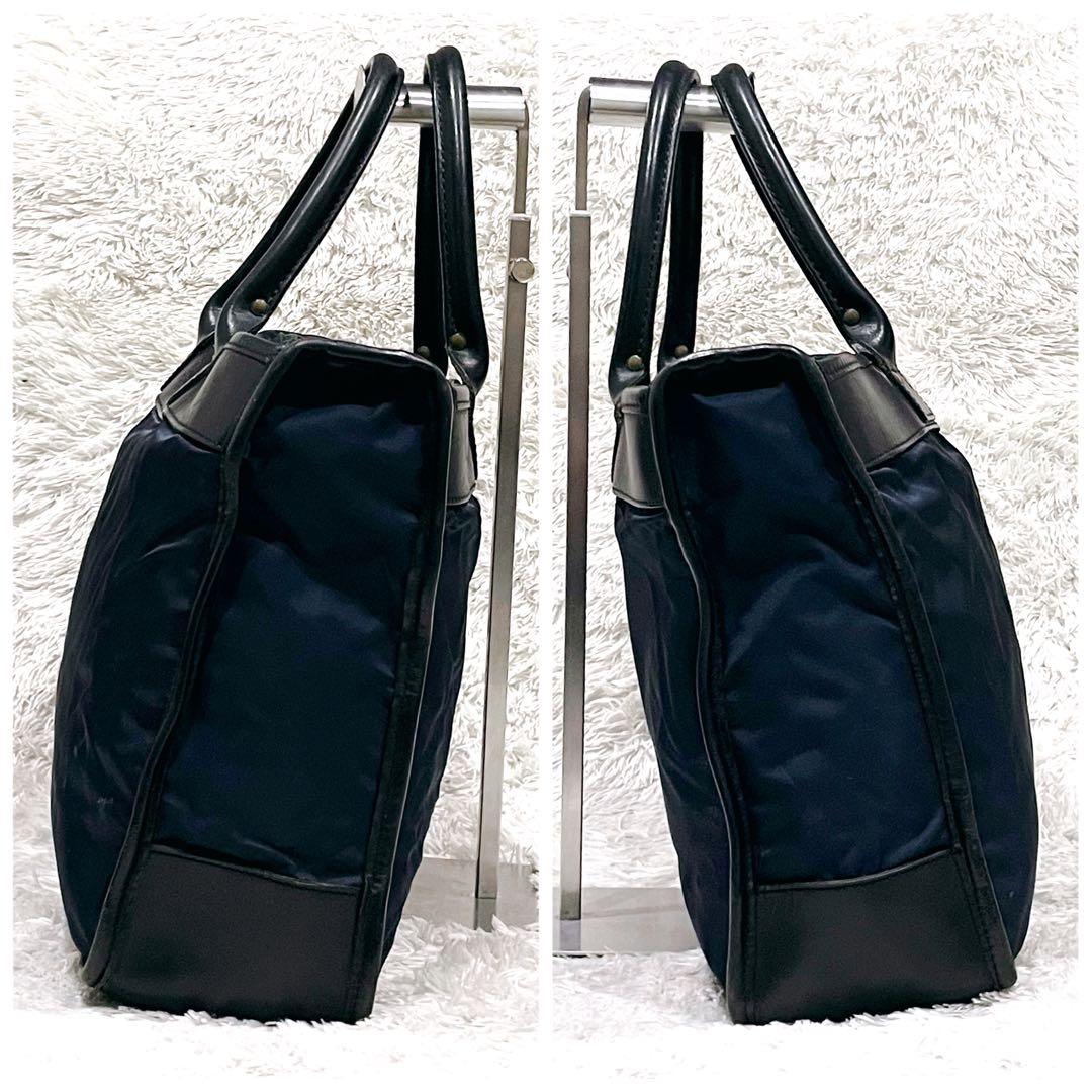 希少 美品✨フェリージ ビジネスバッグ 1731 大容量 ネイビー 3室