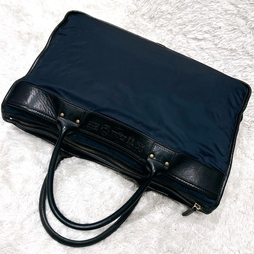 希少 美品✨フェリージ ビジネスバッグ 1731 大容量 ネイビー 3室