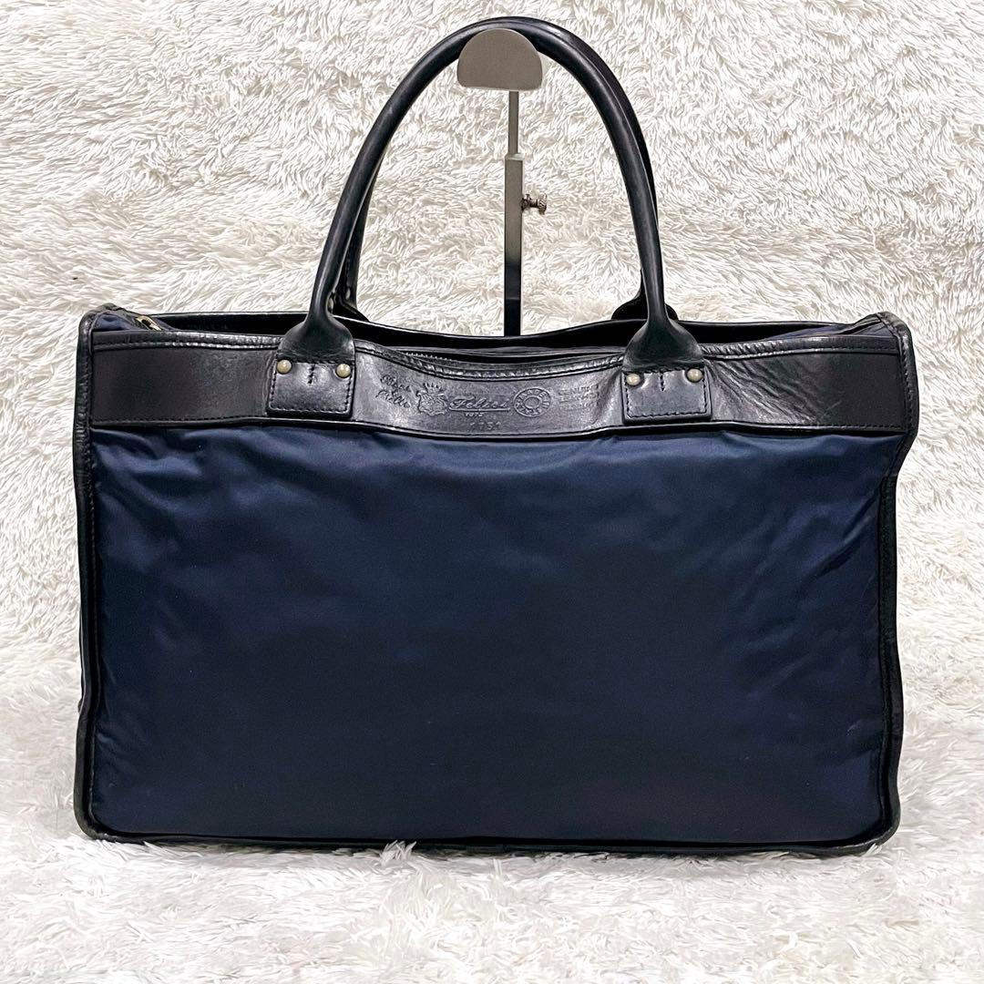 希少 美品✨フェリージ ビジネスバッグ 1731 大容量 ネイビー 3室