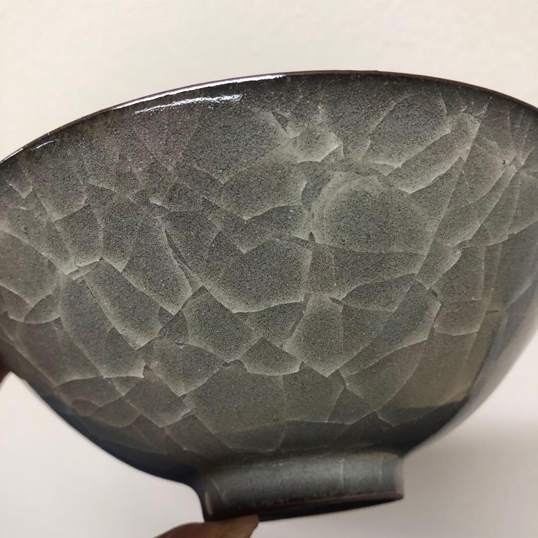 鈴木三成 作 青磁 貫入 茶碗 / 小鉢 銘あり 伝統工芸 日本陶芸展作家