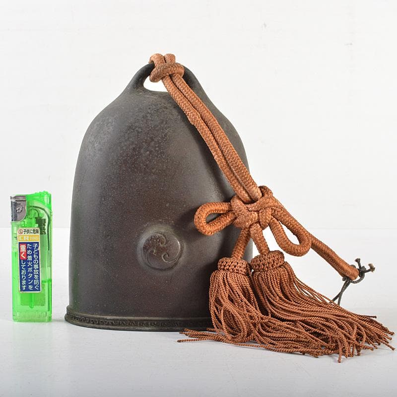 仏教美術　古銅　鐸鈴　銅鐸　銅鐘　撞木付　V　R6696