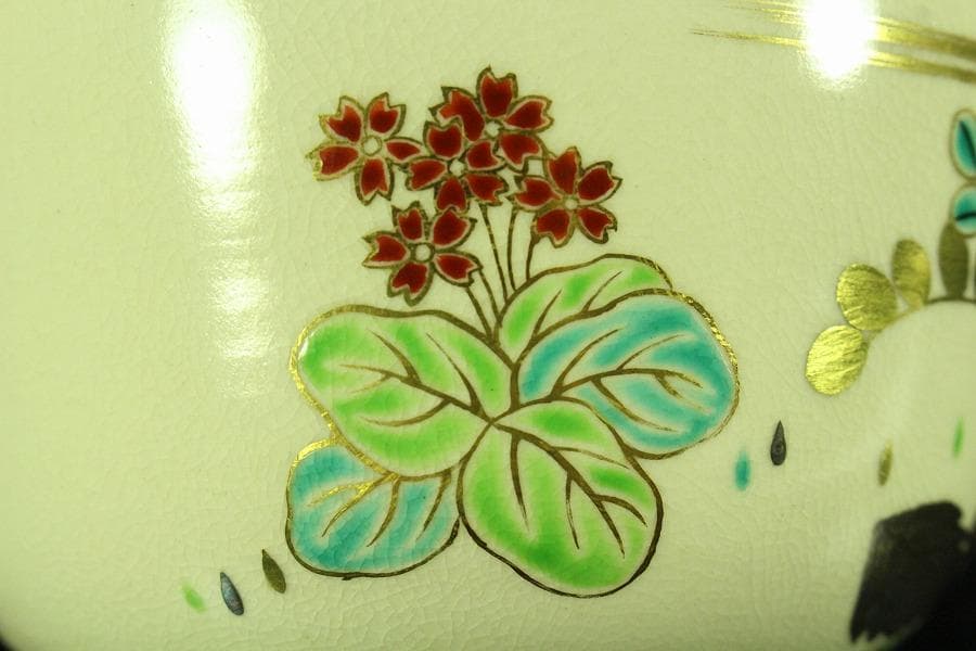 茶道具 清水焼 色絵春草茶碗 共箱 美品(K-A667) - メルカリ