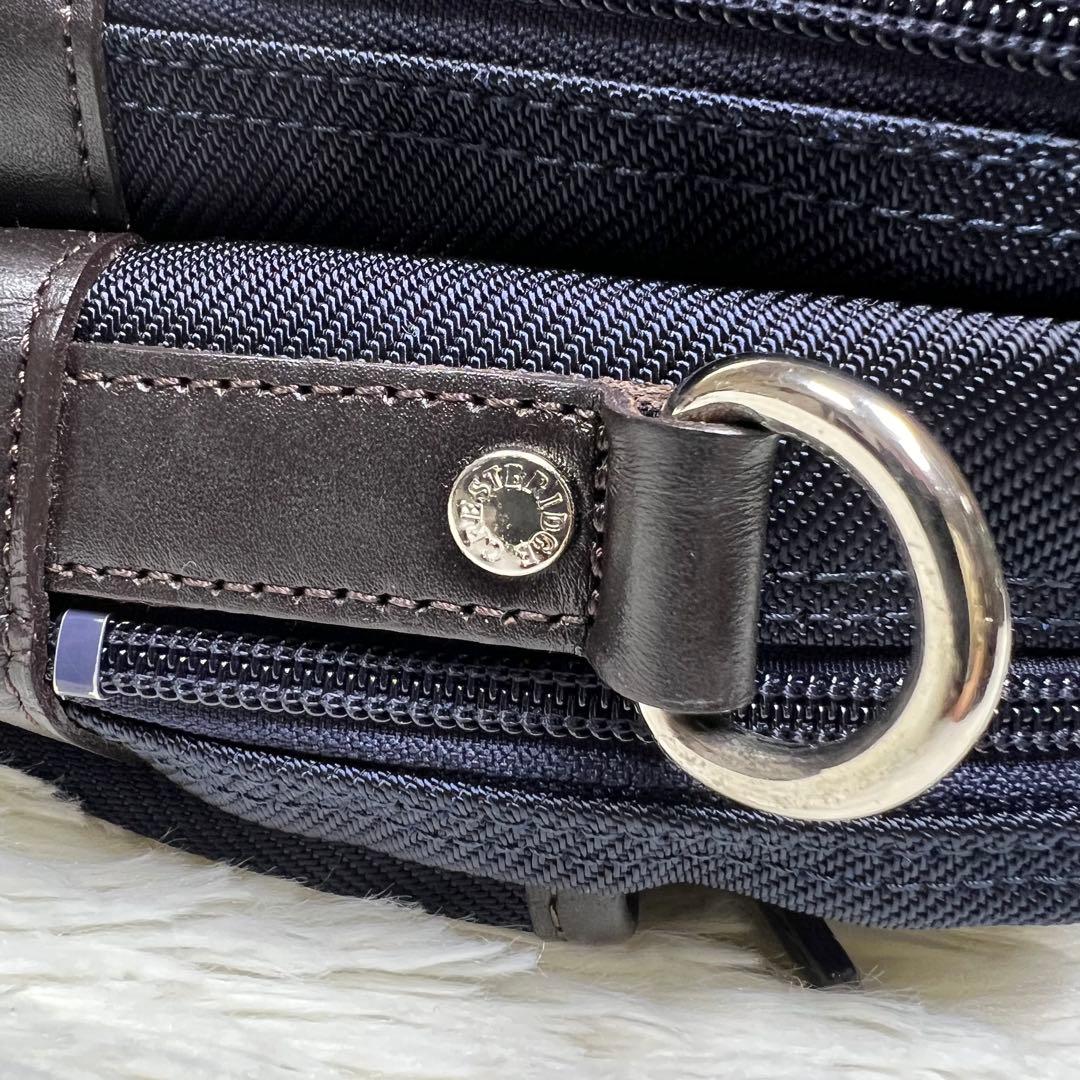 ブラックレーベルクレストブリッジ 2way ビジネスバッグ ネイビー A4収納可