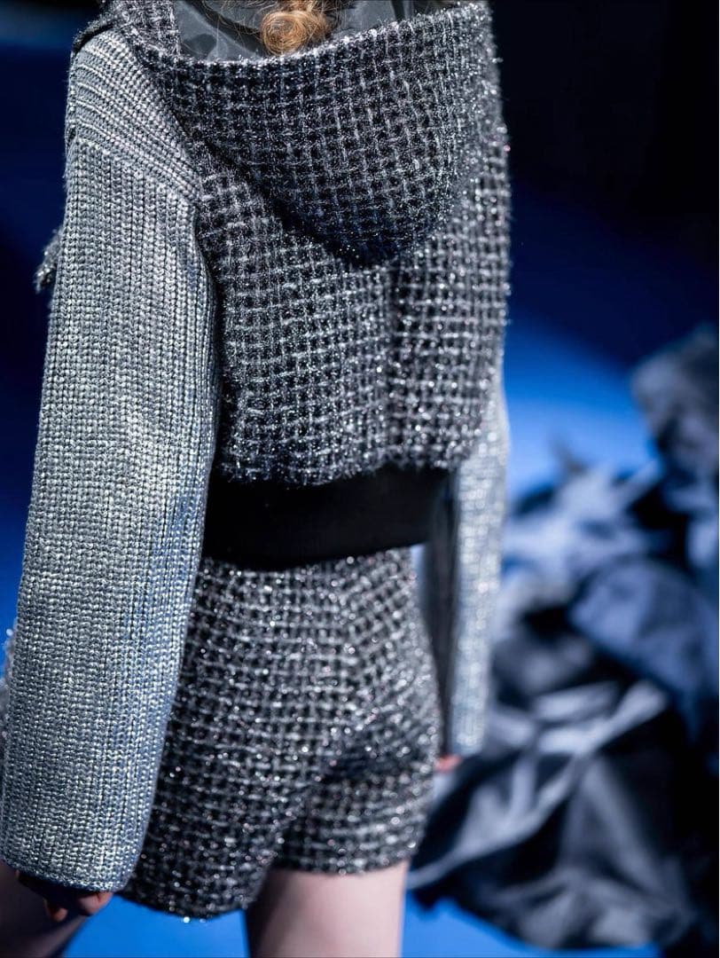 新品 Sheller シャイニー ツイード ラップ キュロット ラメ スカート