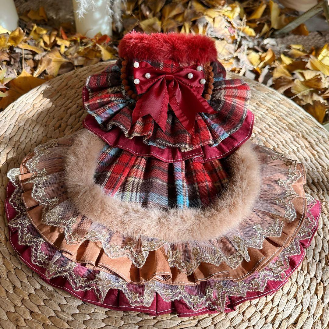 完成品犬服 猫服 ハンドメイド ワンピース わんちゃん - メルカリ